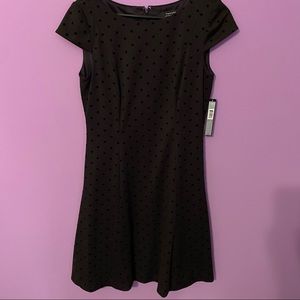 Tahari Women's Polka Dot Tiered Sheath Dress Black